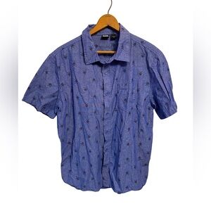 STAR WARS BLUE SHORT SLEEVED SHIRT All Over DARTH VADER‎ Size Medium
